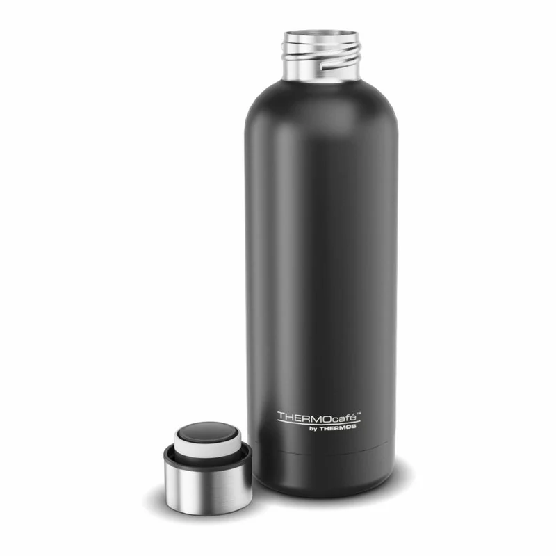THERMOS Isolier-Trinkflasche TC DAILY BOTTLE, Thermosflasche, Isoflasche, Flasche, Edelstahl, Black Mat, 500 ml, 4200232050