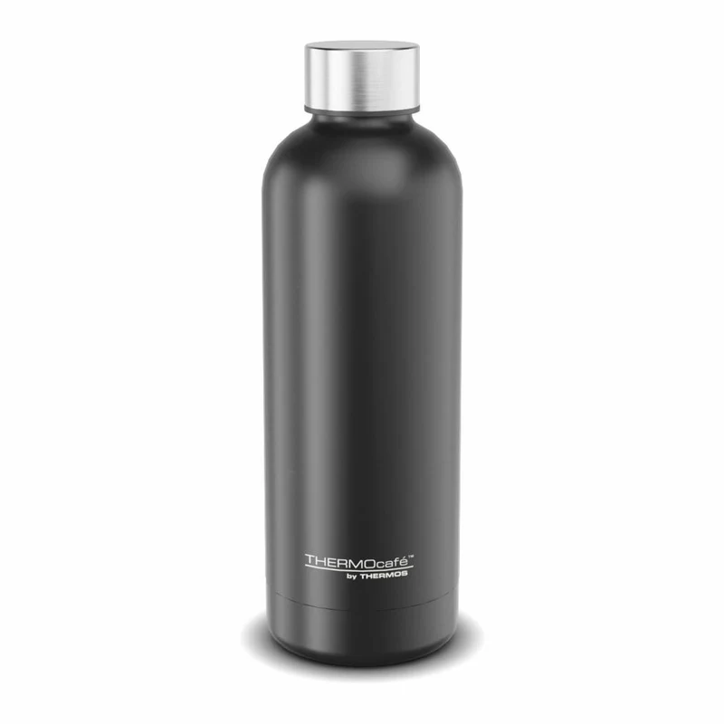 THERMOS Isolier-Trinkflasche TC DAILY BOTTLE, Thermosflasche, Isoflasche, Flasche, Edelstahl, Black Mat, 500 ml, 4200232050