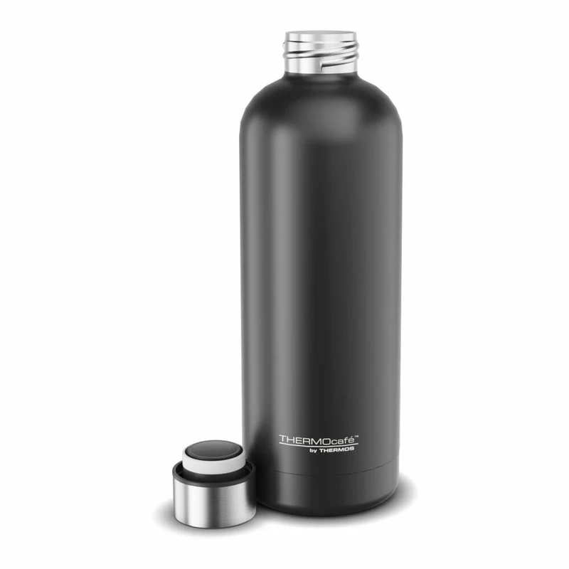 THERMOS Isolier-Trinkflasche TC DAILY BOTTLE, Thermosflasche, Isoflasche, Flasche, Edelstahl, Black Mat, 700 ml, 4200232070