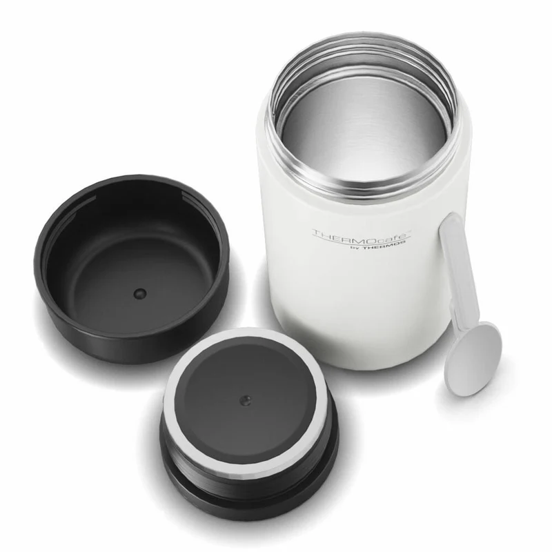 THERMOS Isolier-Speisegefäß TC DAILY FOOD JAR, Speisebehälter, Thermobehälter, Edelstahl, White Mat, 400 ml, 4201211040