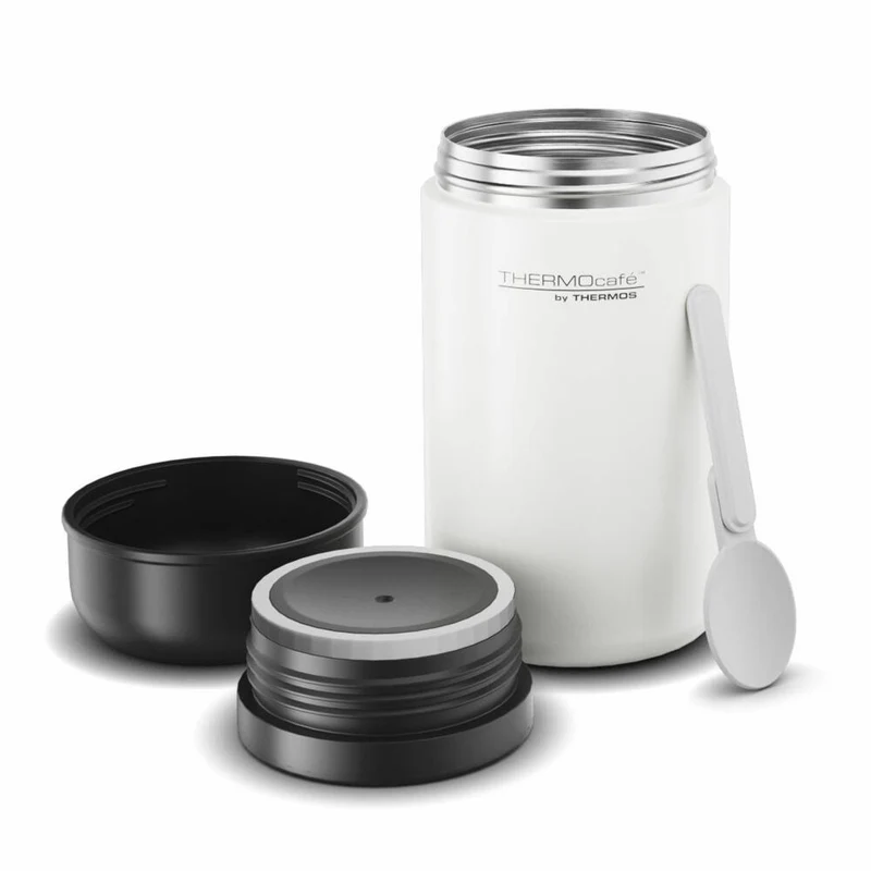 THERMOS Isolier-Speisegefäß TC DAILY FOOD JAR, Speisebehälter, Thermobehälter, Edelstahl, White Mat, 400 ml, 4201211040