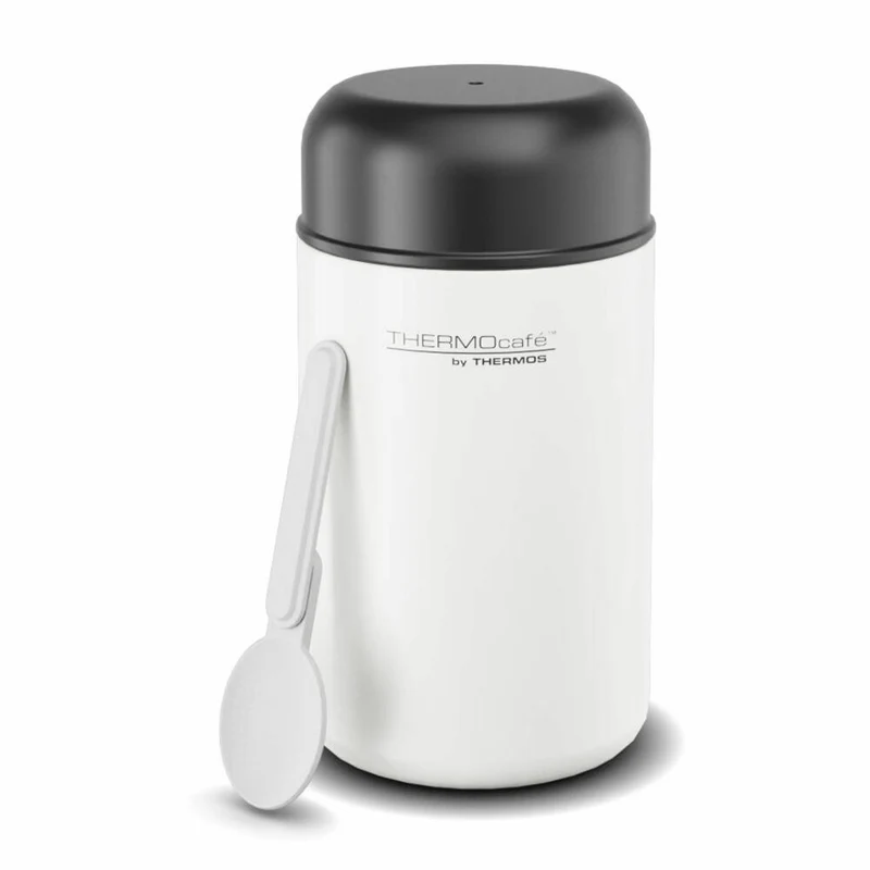 THERMOS Isolier-Speisegefäß TC DAILY FOOD JAR, Speisebehälter, Thermobehälter, Edelstahl, White Mat, 400 ml, 4201211040