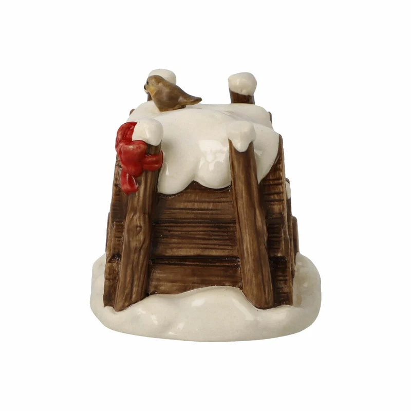 Goebel Figur Winterlicher Holzstapel, Steingut, Bunt, 5.5 cm, 66704641