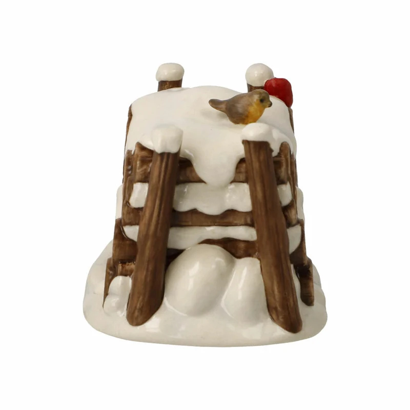 Goebel Figur Winterlicher Holzstapel, Steingut, Bunt, 5.5 cm, 66704641