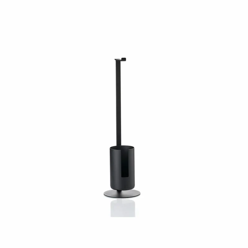 Zone Denmark Toilettenpapierhalter Rim Black Freistehend, Aluminium, Schwarz, 20 x 75 cm, 33526