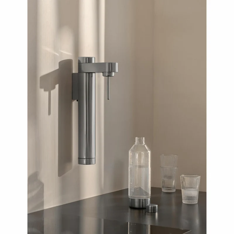 Stelton Wassersprudler Brus mit Wandhalterung, Edelstahl, Kunststoff, Steel, 2102