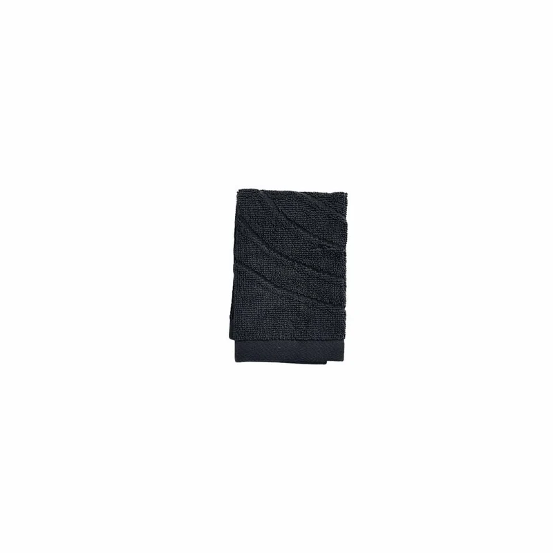 Zone Denmark Waschlappen Time Black, 100% Baumwolle, Schwarz, 30 x 30 cm, 33613