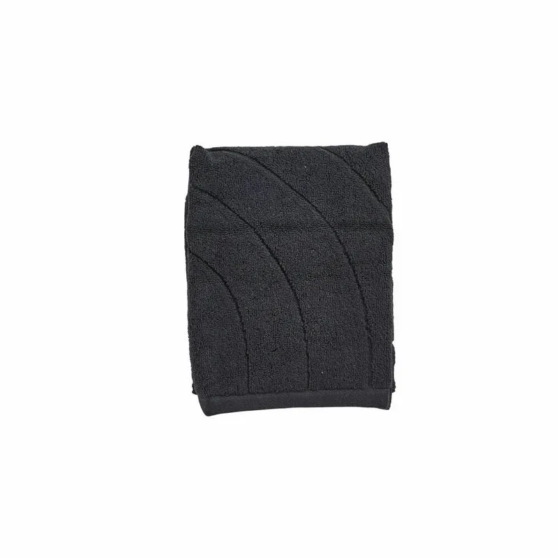Zone Denmark Handtuch Time Black, 100% Baumwolle, Schwarz, 50 x 70 cm, 33614