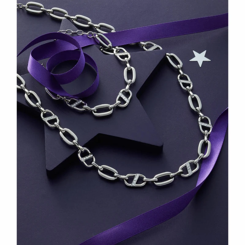 Leonardo Jewels Halskette 45 Narea, Kette, Schmuckkette, Modeschmuck, Edelstahl, Zirkonia, 024276