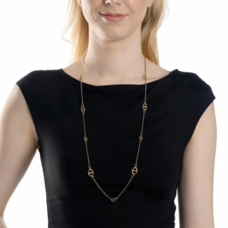 Leonardo Jewels Halskette 80 gold Herma, Kette, Schmuckkette, Modeschmuck, Edelstahl IP, Zirkonia, 024296