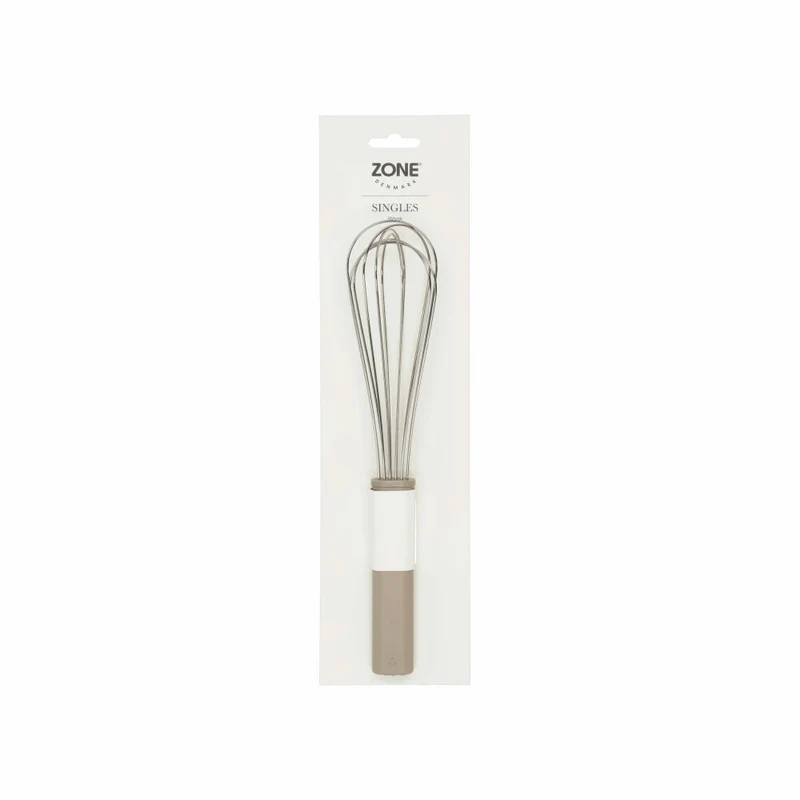 Zone Denmark Schneebesen Singles Soft Taupe, PP-Kunststoff, Edelstahl, Braun, 28 cm, 29630