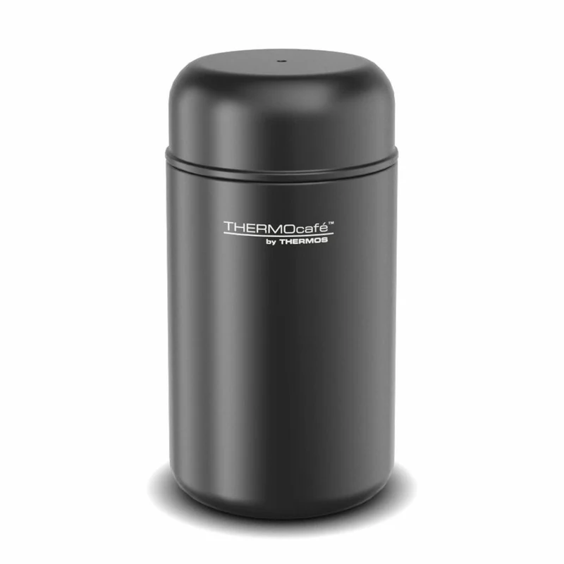 THERMOS Isolier-Speisegefäß TC DAILY FOOD JAR, Speisebehälter, Thermobehälter, Edelstahl, Black Mat, 400 ml, 4201232040