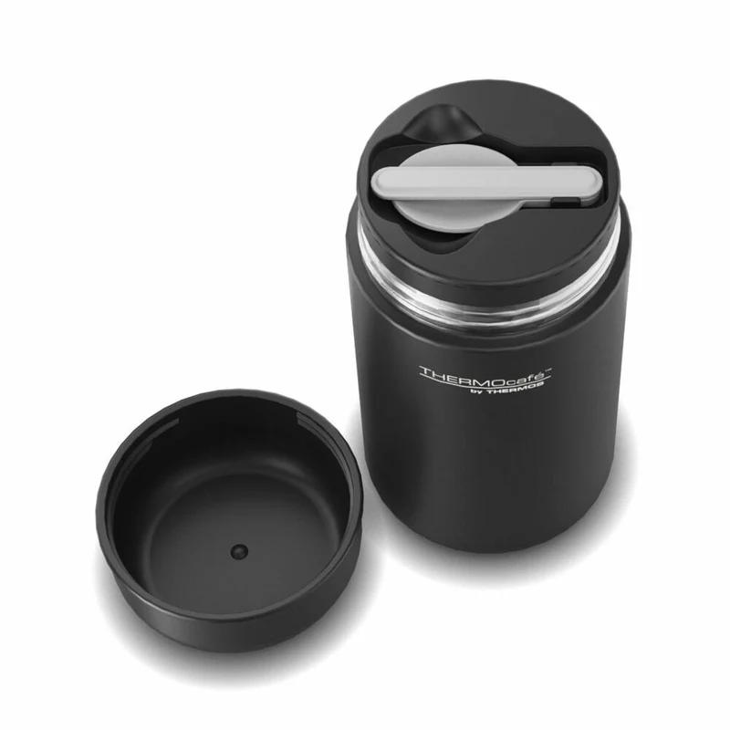 THERMOS Isolier-Speisegefäß TC DAILY FOOD JAR, Speisebehälter, Thermobehälter, Edelstahl, Black Mat, 400 ml, 4201232040