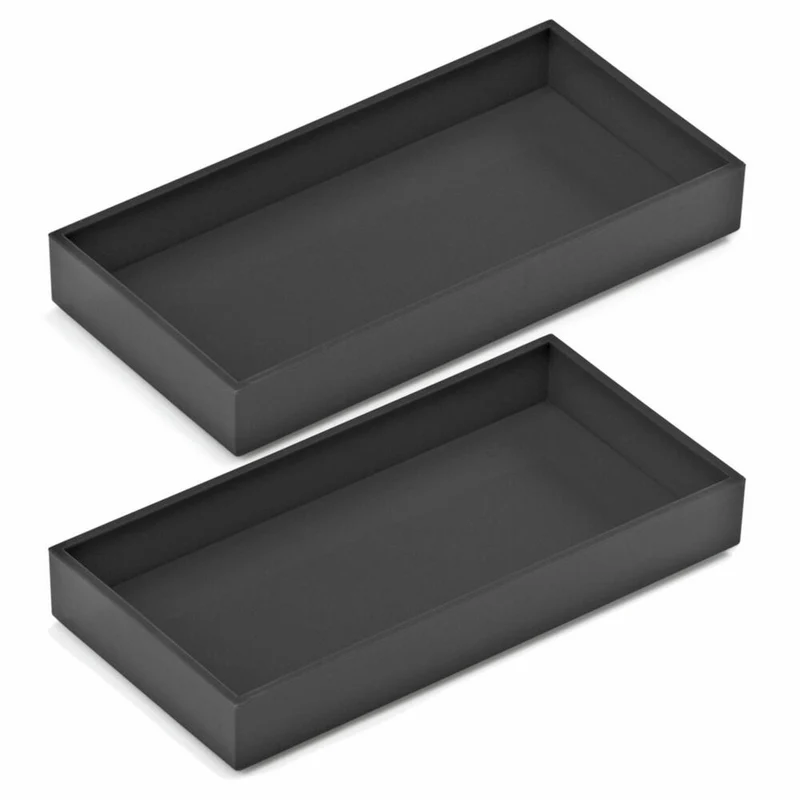 Authentics STACK STACK Inlay S, 2er Set, Tablett, Ordnungssystem, Ablageschale, ABS, Mittelgrau, 15 x 7.5 x 2 cm, 1031213