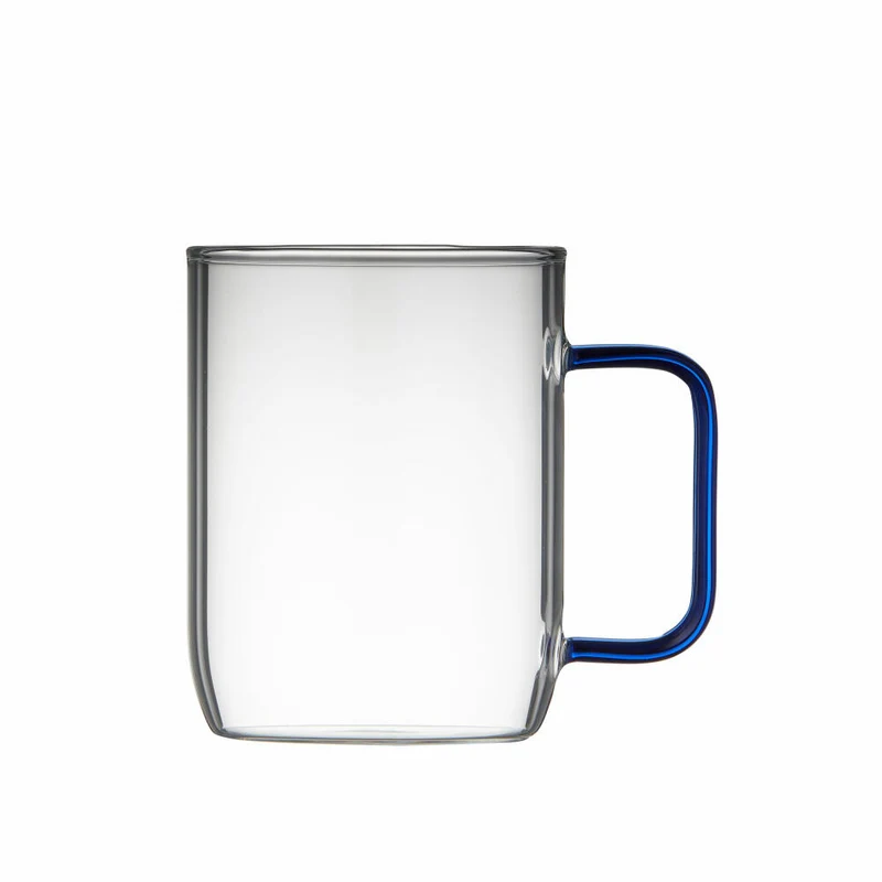 Lyngby Glas Glasbecher Torino 2er Set, Henkelbecher, Glas, Blau, 400 ml, 32767