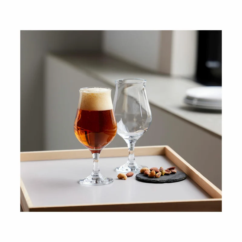 Lyngby Glas Bierglas Juvel 4er Set, Kalk-Soda-Glas, Transparent, 405 ml, 34410
