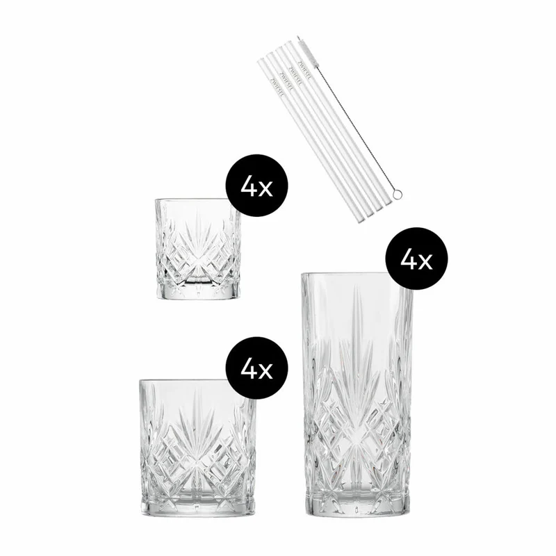 Schott Zwiesel Barset Show 17-tlg., Kristallglas, Transparent, 124010
