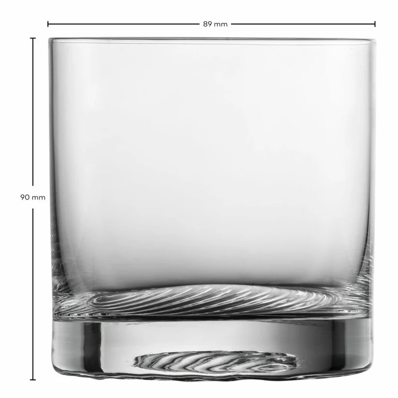 Zwiesel Glas Whiskyglas groß Echo 4er Set, Kristallglas, Transparent, 399 ml, 123377