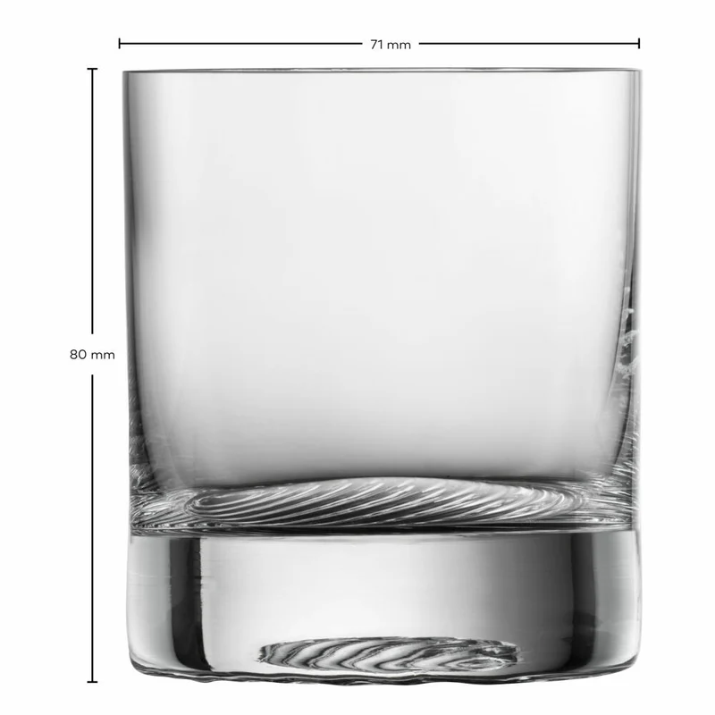 Zwiesel Glas Whiskyglas klein Echo 4er Set, Kristallglas, Transparent, 200 ml, 123379