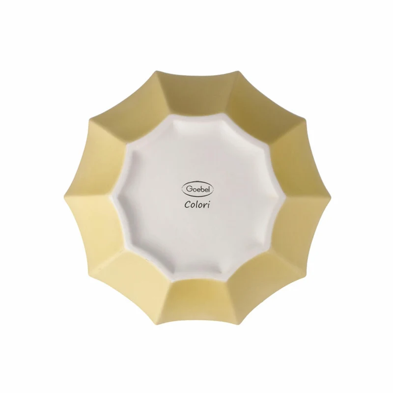 Goebel Vase Concave, Biskuit-Porzellan, Champagner, 22.5 cm, 23122931