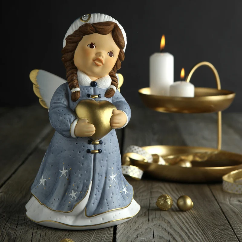 Goebel Engel Winterliebe, Biskuit-Porzellan, Bunt, Limited Edition, 11751051