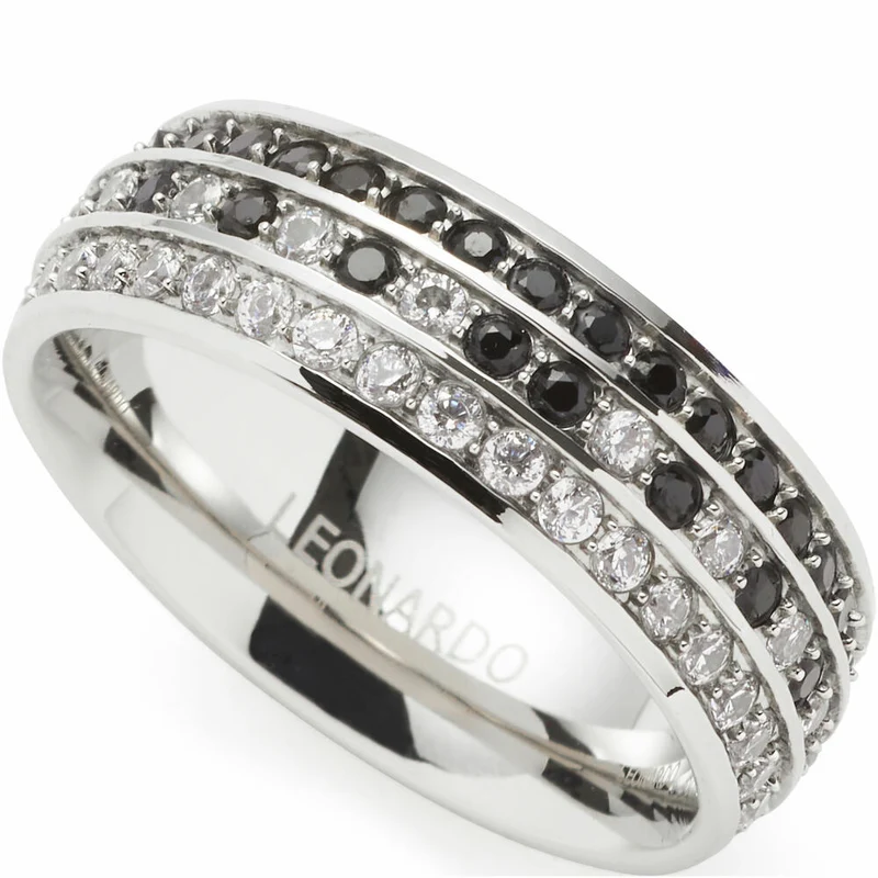 Leonardo Jewels Ring Atura, Fingerring, Fingerschmuck, Schmuck, Größe 17, Edelstahl, Glasperlen, Zirkonia, 024318