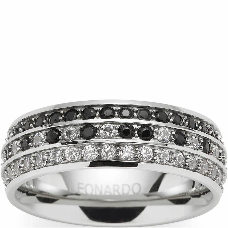 Leonardo Jewels Ring Atura, Fingerring, Fingerschmuck, Schmuck, Größe 19, Edelstahl, Glasperlen, Zirkonia, 024320