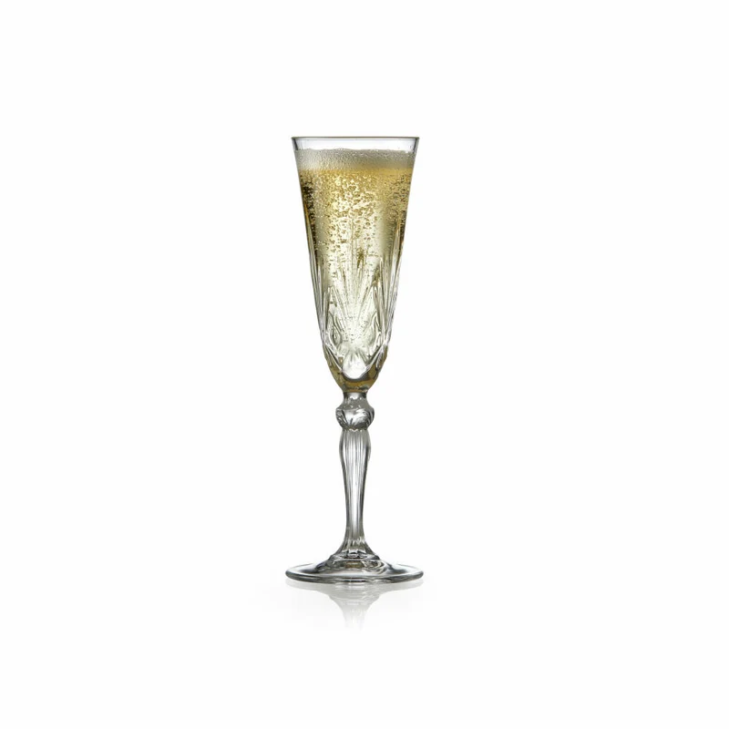 Lyngby Glas Champagnerglas Melodia 4er Set, Kristallglas, Klar, 160 ml, 916096