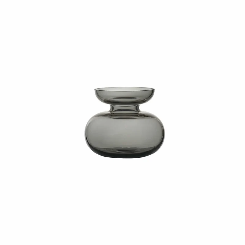 Zone Denmark Vase Inu Smoked Grey, Blumenvase, Dekovase, Glas, Grau, 11 x 9 cm, 31497