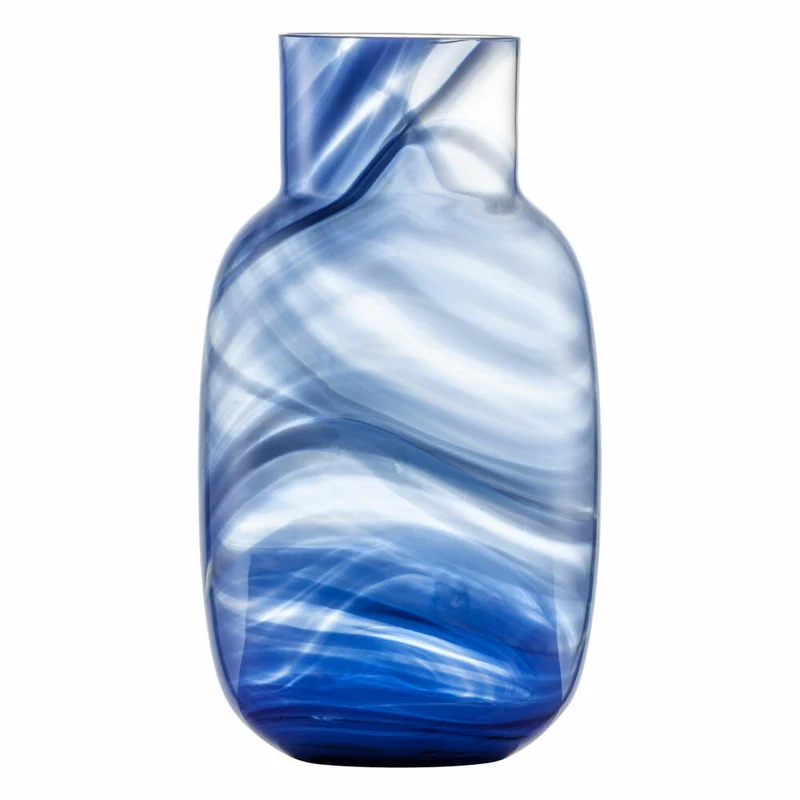Zwiesel Glas Handmade Vase Blue Waters S, Kristallglas, Blau, 123425