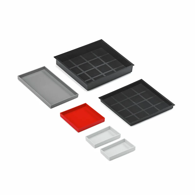 Authentics STACK STACK Inlay S, 2er Set, Tablett, Ordnungssystem, Ablageschale, ABS, Hellgrau, 15 x 7.5 x 2 cm, 1031214