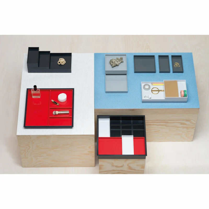 Authentics STACK STACK Inlay M, Tablett, Ordnungssystem, Ablageschale, ABS, Mittelgrau, 15 x 15 x 2 cm, 1031313