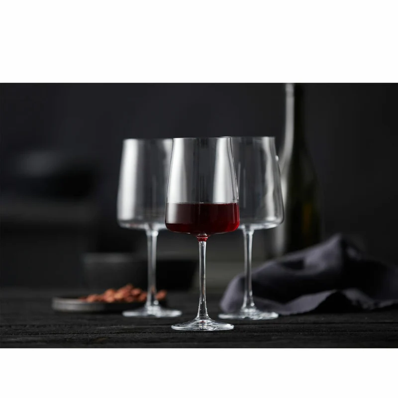 Lyngby Glas Rotweinglas Zero 4er Set, Weingläser, Kristallglas, Klar, 540 ml, 12267