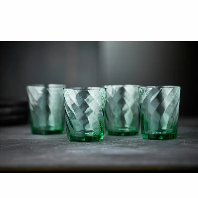 Lyngby Glas Wasserglas Vienna 4er Set, Becher, Glas, Grün, 300 ml, 30187
