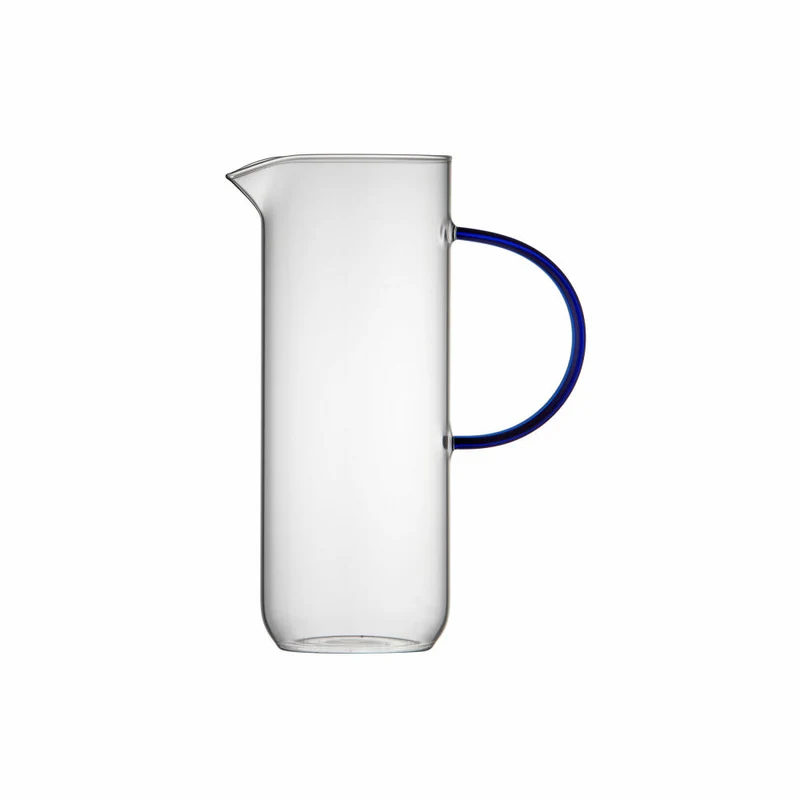 Lyngby Glas Glaskanne Torino, Krug, Pitcher, Glas, Klar, Blau, 1.1 L, 30191