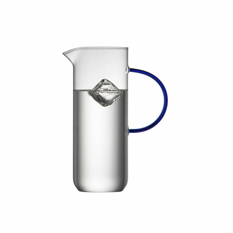 Lyngby Glas Glaskanne Torino, Krug, Pitcher, Glas, Klar, Blau, 1.1 L, 30191