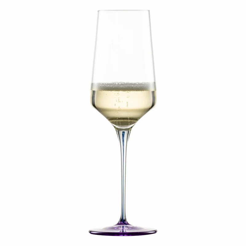 Zwiesel Glas Handmade Sektglas Ink mit Moussierpunkt, Kristallglas, Violett, 400 ml, 123414