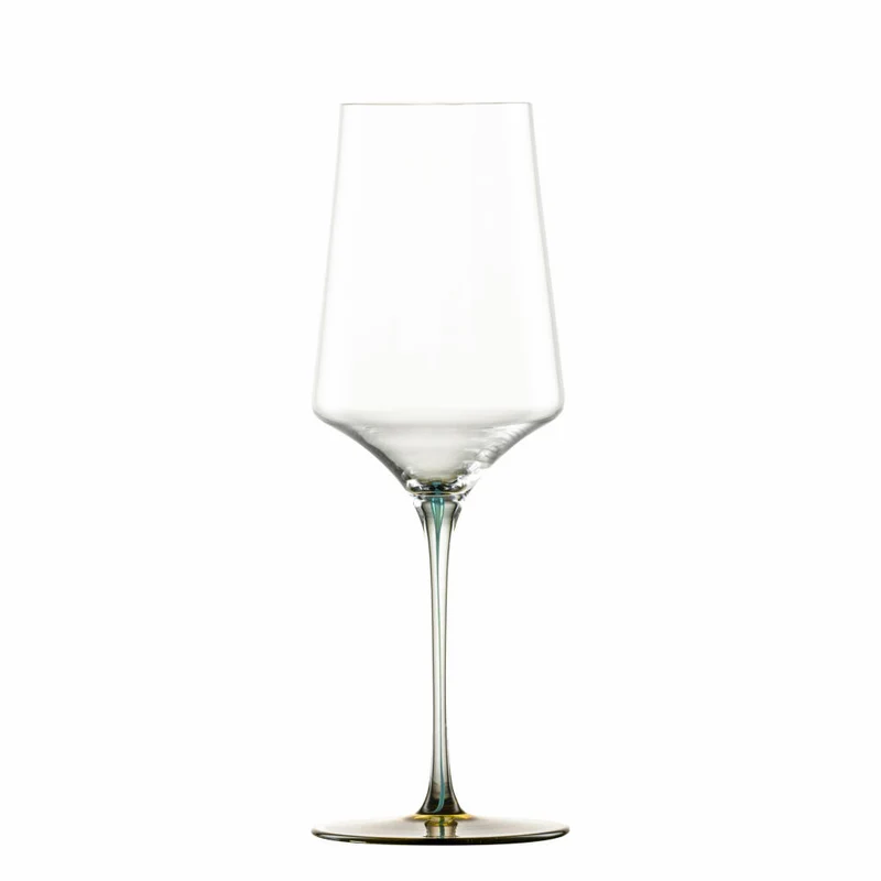 Zwiesel Glas Handmade Weißweinglas Ink, Kristallglas, Ockergrün, 407 ml, 123421