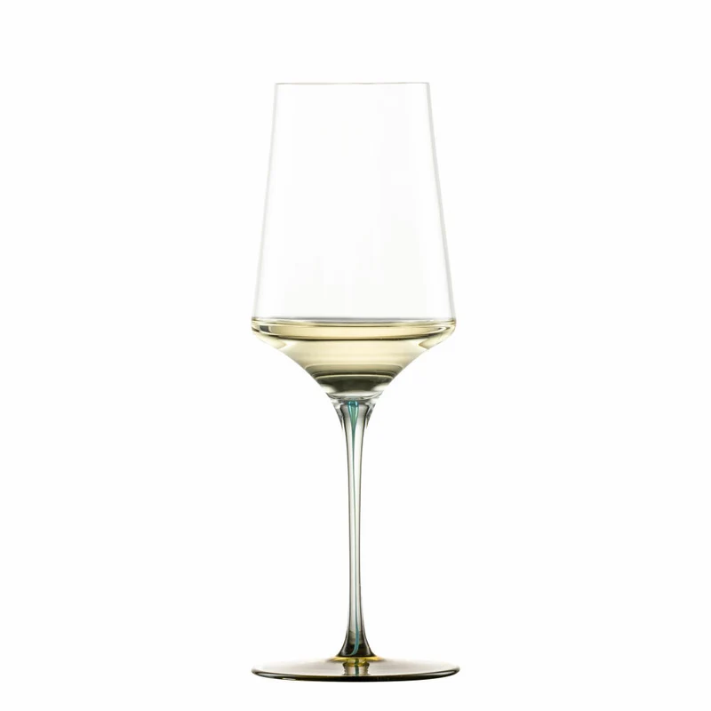 Zwiesel Glas Handmade Weißweinglas Ink, Kristallglas, Ockergrün, 407 ml, 123421