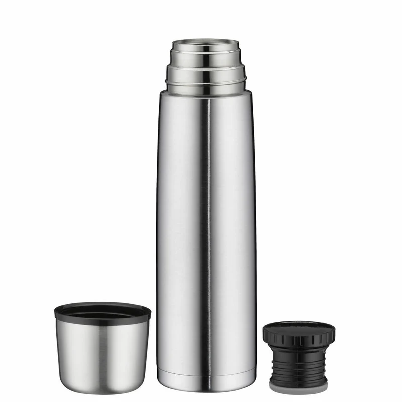 alfi Isolierflasche ISOTHERM PERFECT Drehverschluss, Isoflasche, Thermoflasche, Flasche, Edelstahl, Stainless Steel Mat, 1 L, 5107205100