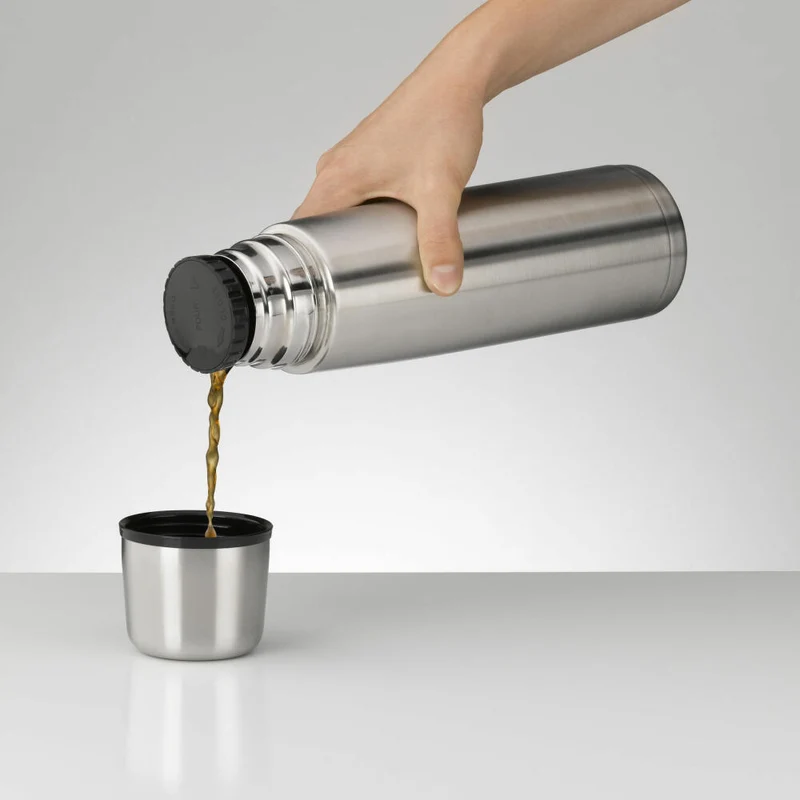 alfi Isolierflasche ISOTHERM PERFECT Drehverschluss, Isoflasche, Thermoflasche, Flasche, Edelstahl, Stainless Steel Mat, 1 L, 5107205100