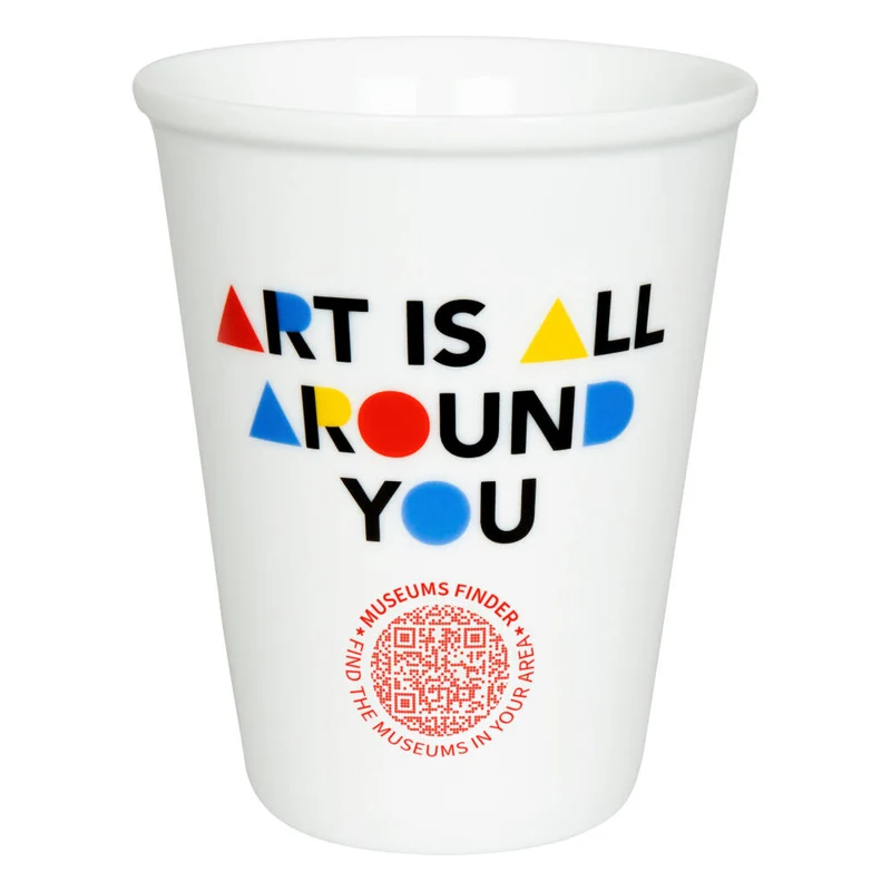 Könitz Coffee to go Mug Museums Finder, Tasse, Kaffeetasse, Porzellan, Weiß, 380 ml, 1111622694