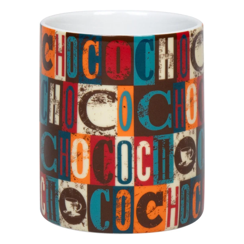 Könitz Becher Choco Squares, Tasse, Kaffeetasse, Porzellan, Bunt, 300 ml, 1110022836