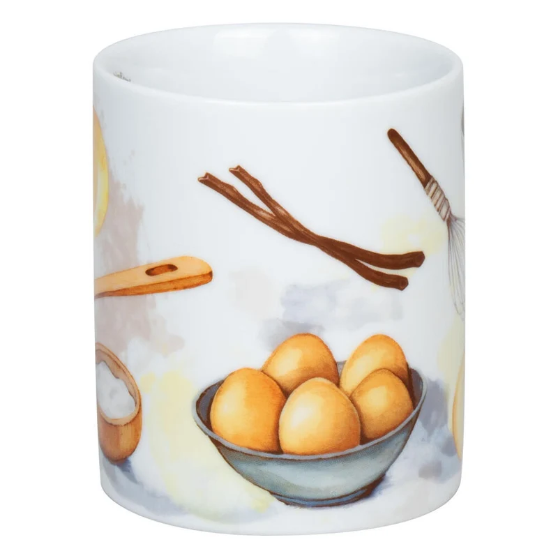 Könitz Becher Weihnachtsbäckerei Vanillekipf, Tasse, Kaffeetasse, Porzellan, Weiß, 300 ml, 1110022875