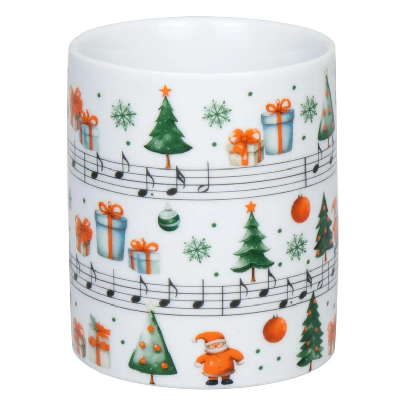 Könitz Becher Jingle Bells, Tasse, Kaffeetasse, Porzellan, Weiß, 300 ml, 1110022877