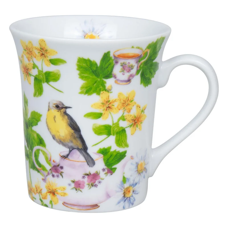 Könitz Becher Tea Birds, Tasse, Kaffeetasse, Porzellan, Grün, 410 ml, 1111002869