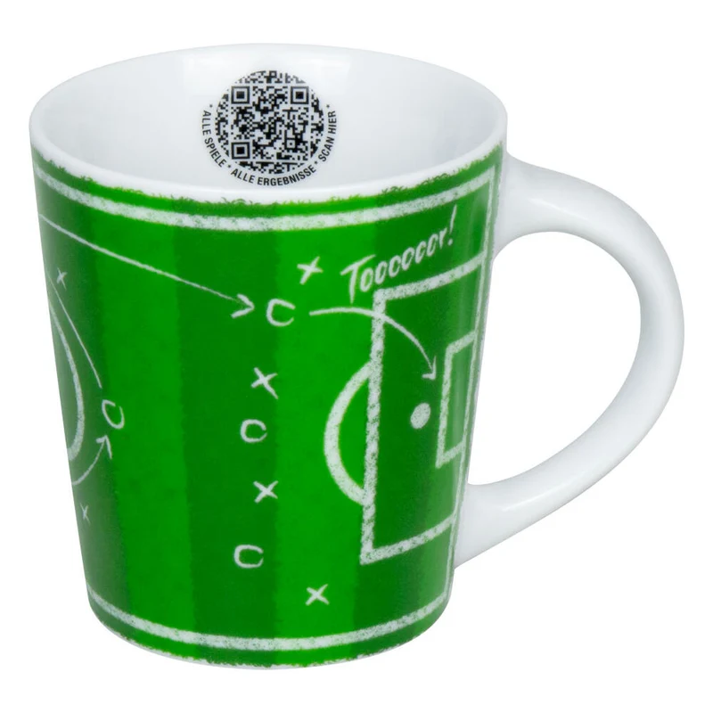 Könitz Becher Fußball - Taktik, Tasse, Kaffeetasse, Porzellan, Grün, 380 ml, 1111342838