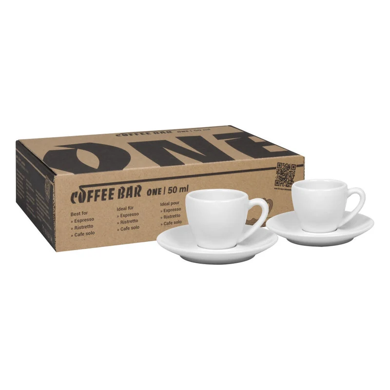 Könitz Espressotassen 2er Set Coffee Bar ONE, Tasse, Porzellan, Weiß, 50 ml, 1758000001