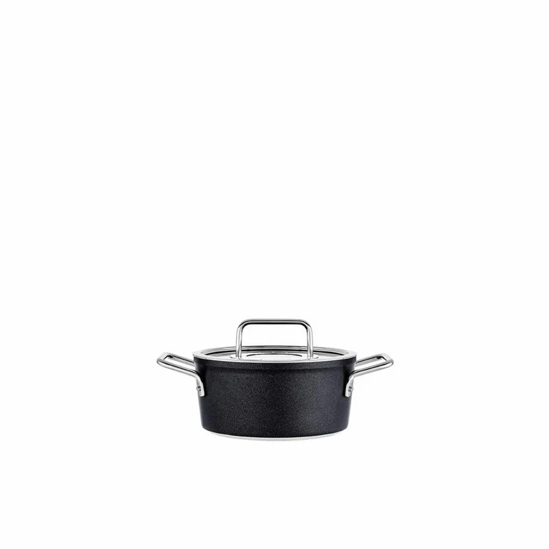 Fissler Kochtopf Adamant mit Glasdeckel, Aluminium, Anthrazit, 18 cm, 156-115-18-000