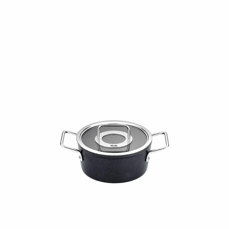 Fissler Kochtopf Adamant mit Glasdeckel, Aluminium, Anthrazit, 20 cm, 156-115-20-000